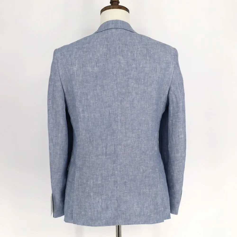 Bar III Men's Light Blue Linen Summer Casual Slim Formal Suit Jacket Size 36S